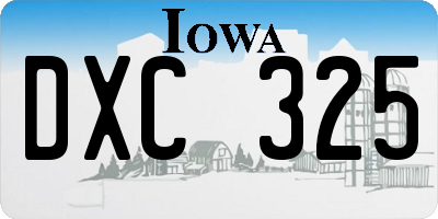 IA license plate DXC325