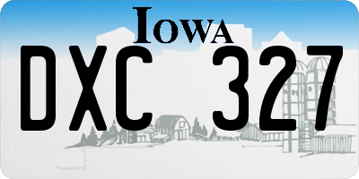 IA license plate DXC327