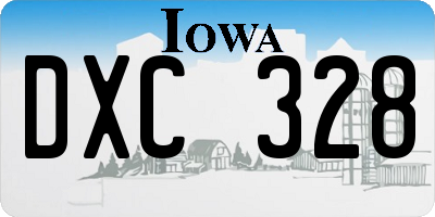 IA license plate DXC328