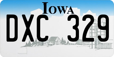 IA license plate DXC329