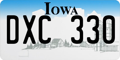 IA license plate DXC330
