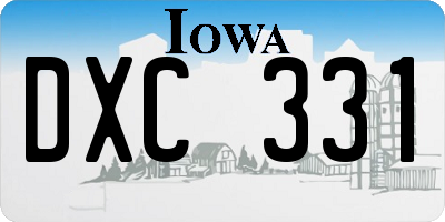 IA license plate DXC331