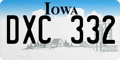 IA license plate DXC332