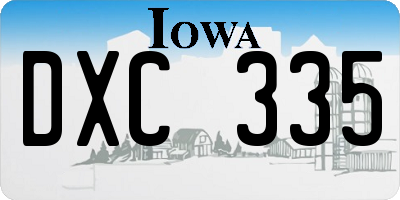 IA license plate DXC335