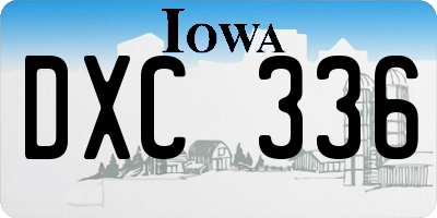 IA license plate DXC336