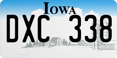 IA license plate DXC338