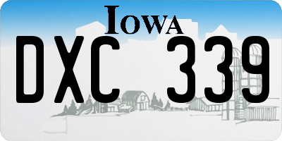 IA license plate DXC339