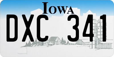 IA license plate DXC341