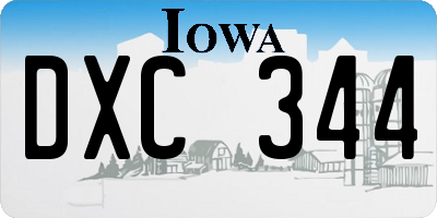 IA license plate DXC344