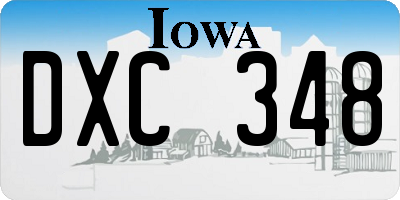 IA license plate DXC348