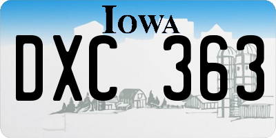 IA license plate DXC363