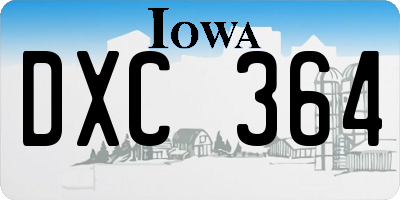 IA license plate DXC364