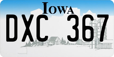 IA license plate DXC367
