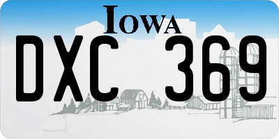 IA license plate DXC369