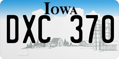 IA license plate DXC370