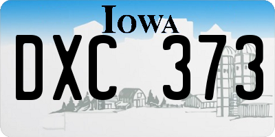 IA license plate DXC373