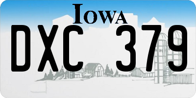 IA license plate DXC379