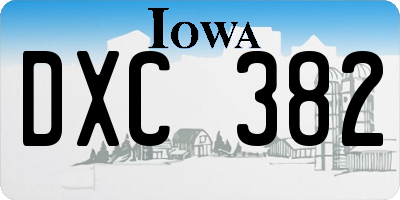 IA license plate DXC382