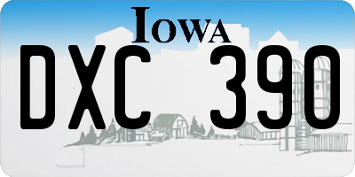 IA license plate DXC390