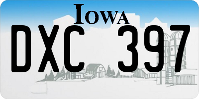 IA license plate DXC397