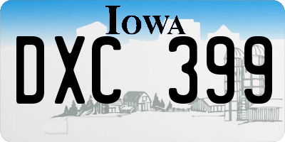 IA license plate DXC399