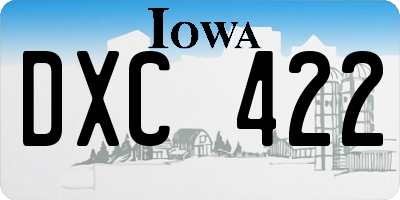 IA license plate DXC422