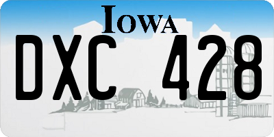 IA license plate DXC428