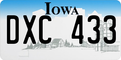 IA license plate DXC433