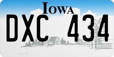 IA license plate DXC434