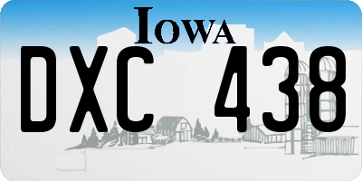 IA license plate DXC438
