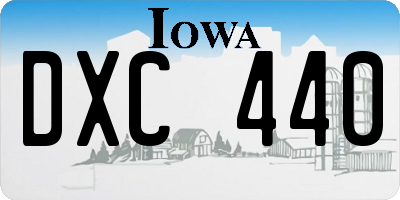 IA license plate DXC440