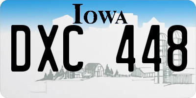 IA license plate DXC448