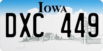 IA license plate DXC449