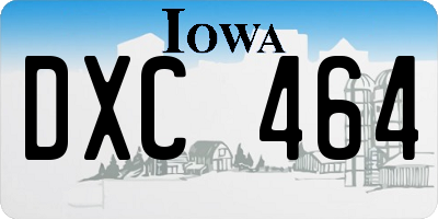 IA license plate DXC464
