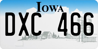 IA license plate DXC466