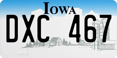 IA license plate DXC467