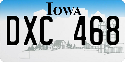 IA license plate DXC468