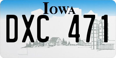 IA license plate DXC471