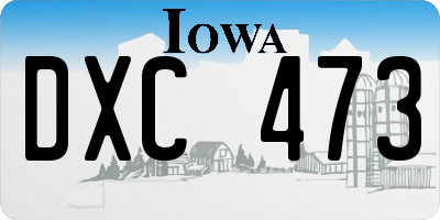 IA license plate DXC473