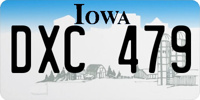 IA license plate DXC479