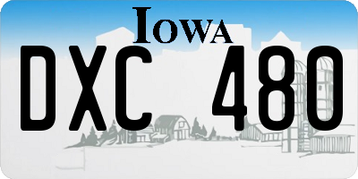 IA license plate DXC480