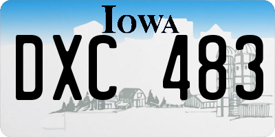 IA license plate DXC483