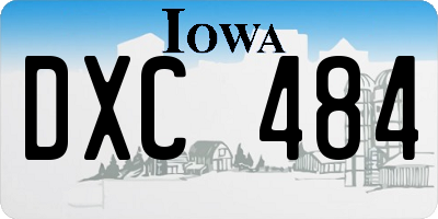 IA license plate DXC484