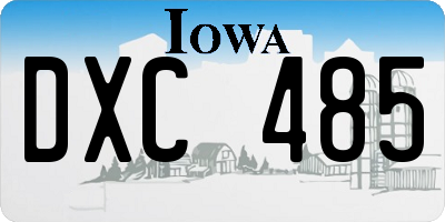 IA license plate DXC485