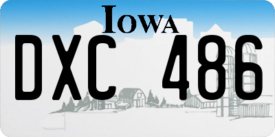 IA license plate DXC486