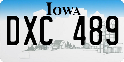 IA license plate DXC489