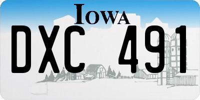 IA license plate DXC491
