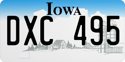 IA license plate DXC495