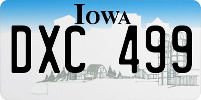 IA license plate DXC499