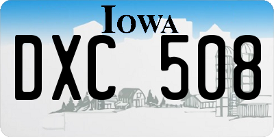 IA license plate DXC508